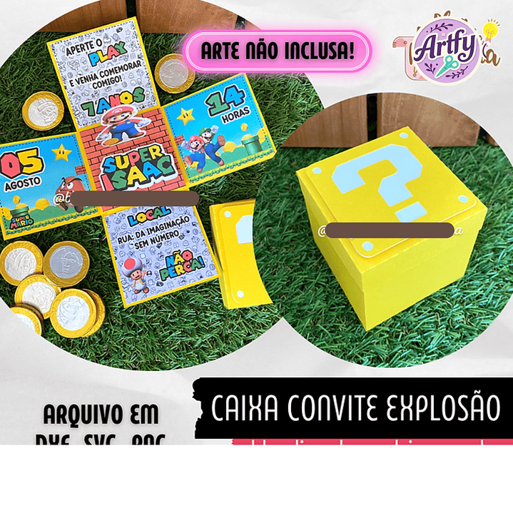 SUPER MARIO - Caixa Convite Explosão 1