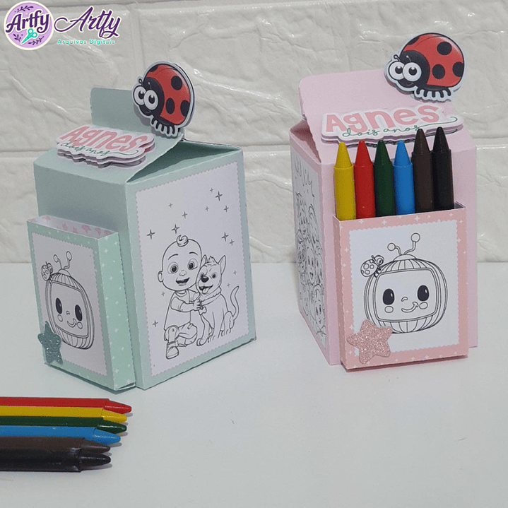 Caixa Milk com Giz de Cera 1