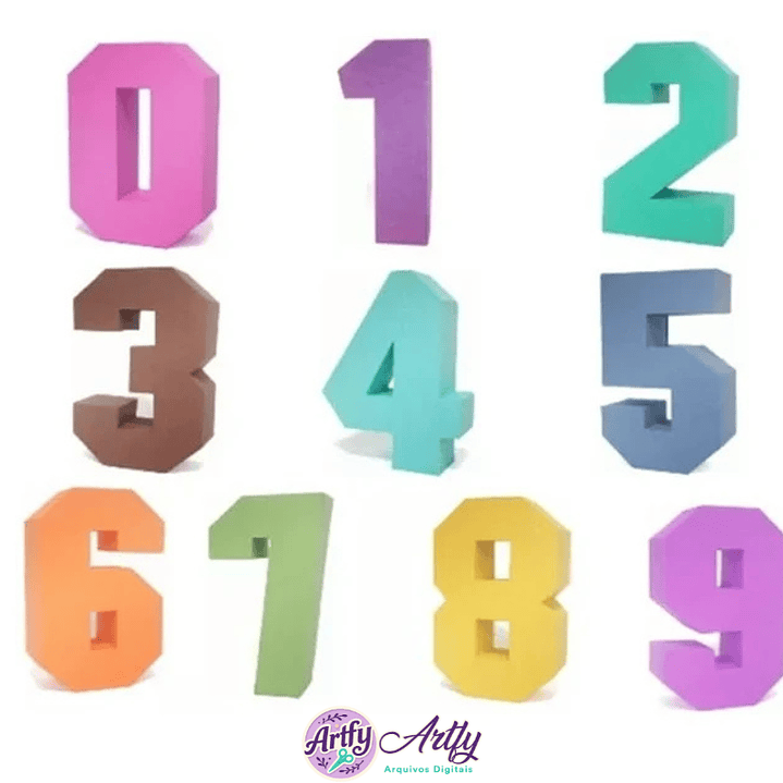 Números Quadrados 3D 1