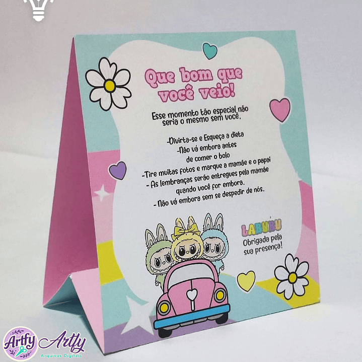 Placa de Mesa Labubu 1