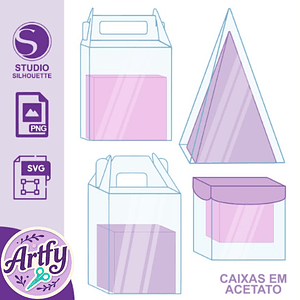Caixas em Acetato