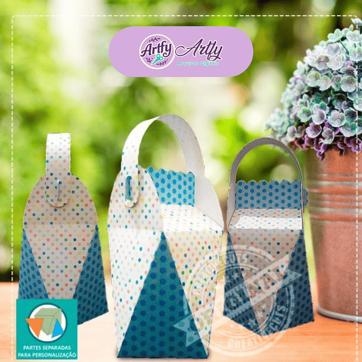 Caixa Gift Octagonal com Alça 1