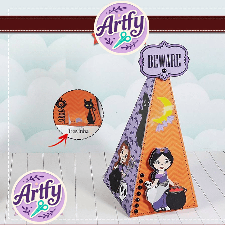 Caixa Pirâmide com Trava 1