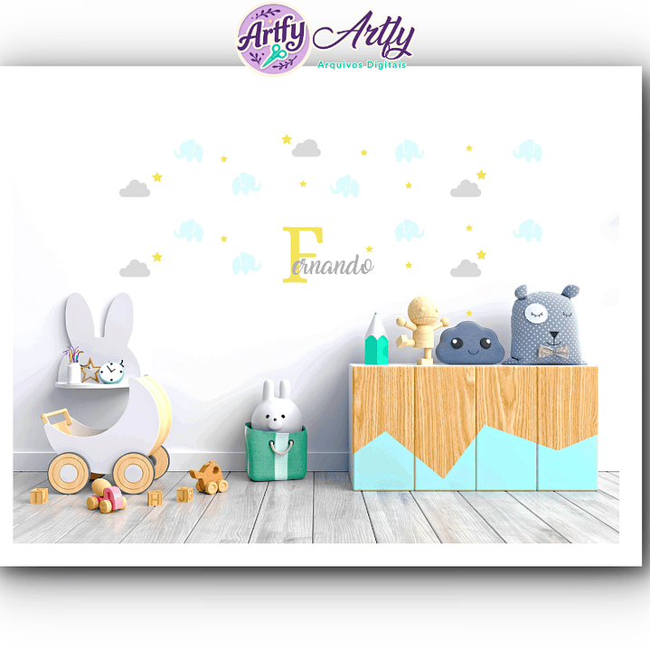 Kit Elefante - Decoração de parede 1