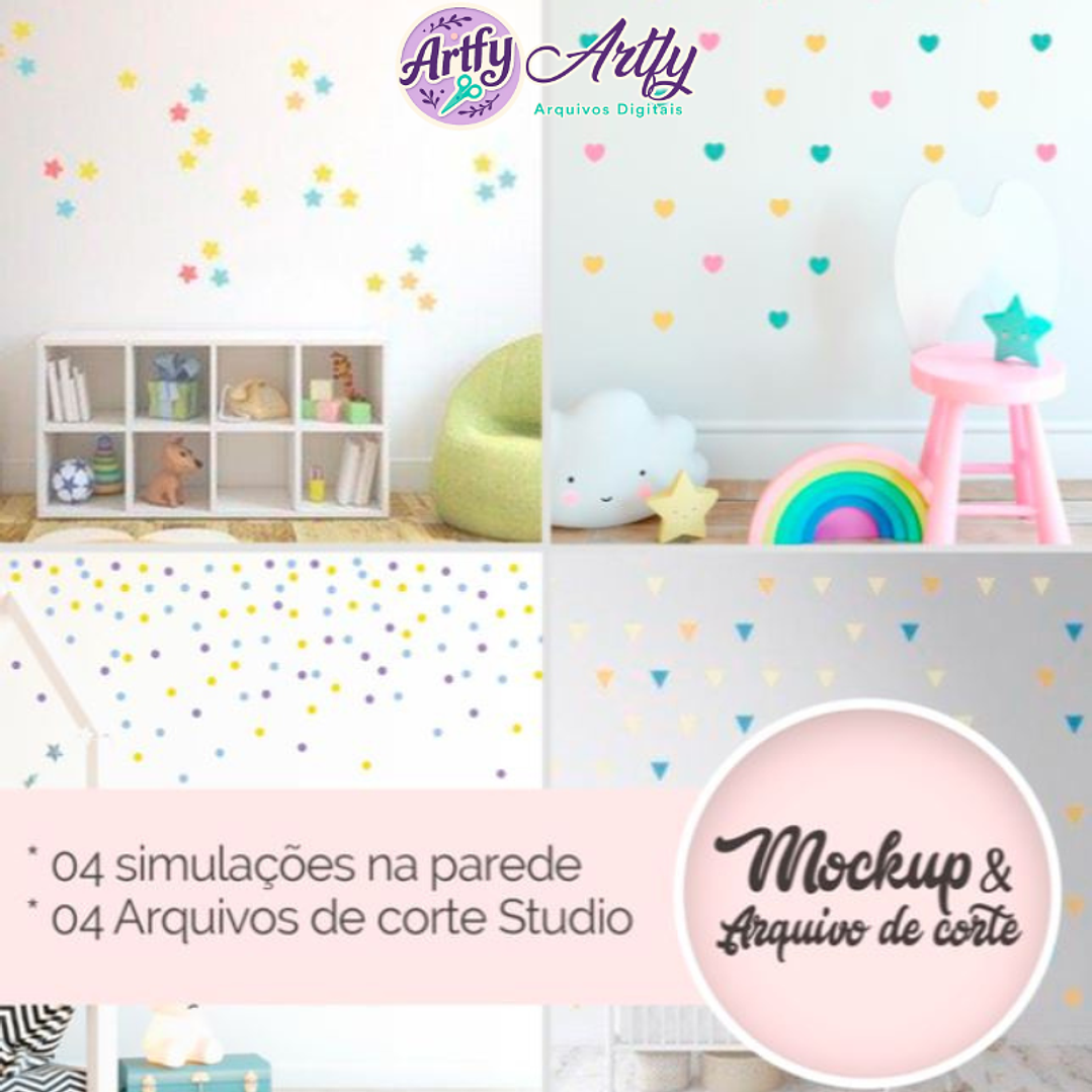 Formas Geométricas - Decoração de parede 1