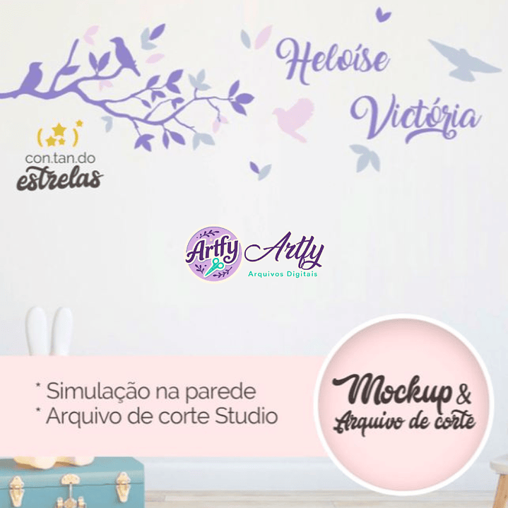 Kit Galhos e Pássaros - Decoração de parede 1