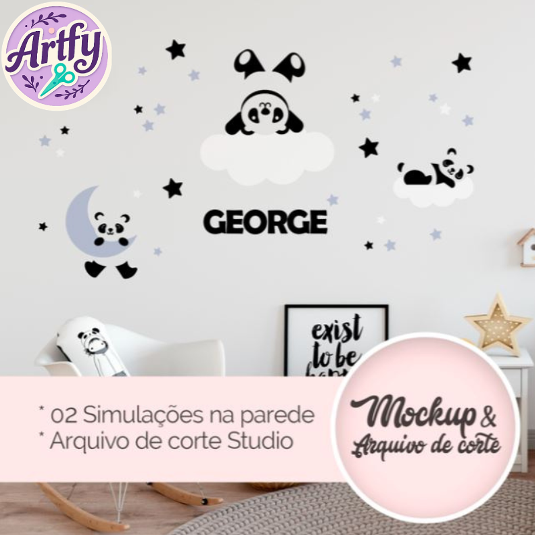 Kit Panda - Decoração de Parede 1