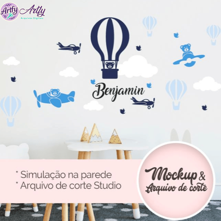 Kit Urso Aviador - Decoração de Parede 1