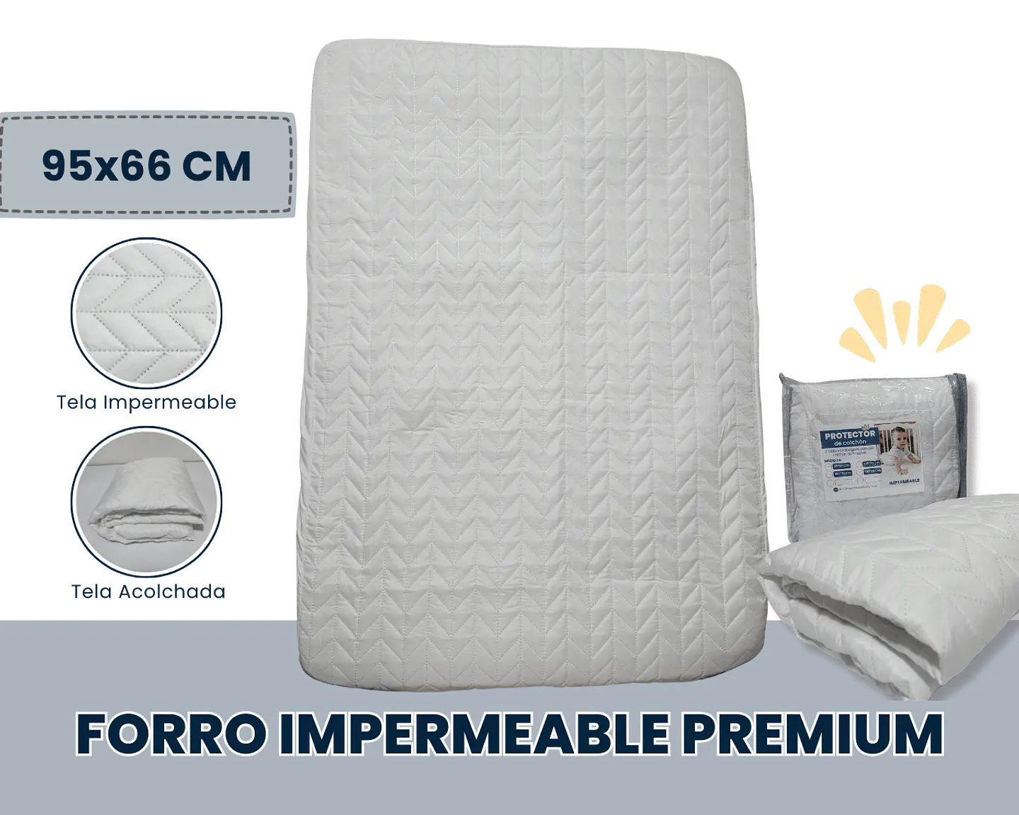 Forro Impermeable  para colchón 66x95CM 1