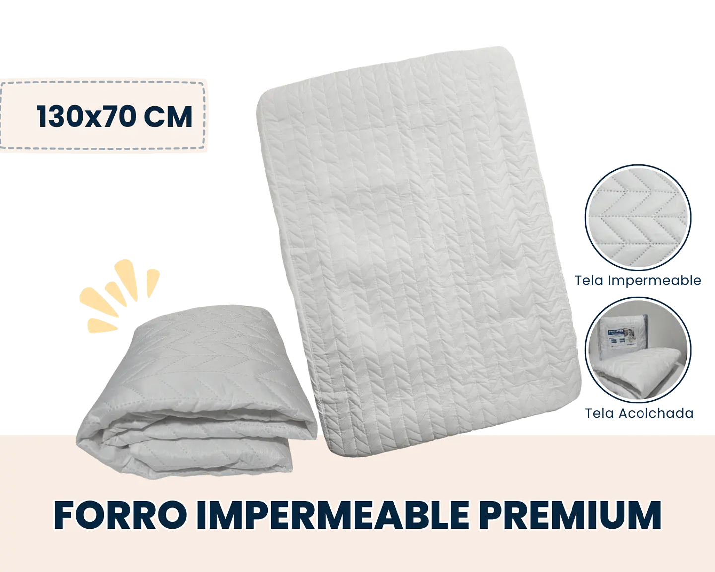 Forro Impermeable para colchón 70x130CM 1