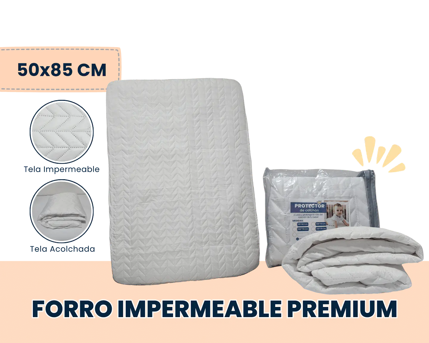 Forro Impermeable para colchón 50X85 1