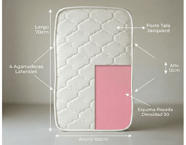 Colchón para corral 70x100cm