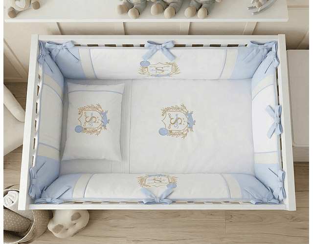 Lencería  para Cuna de Bebé- Escudo