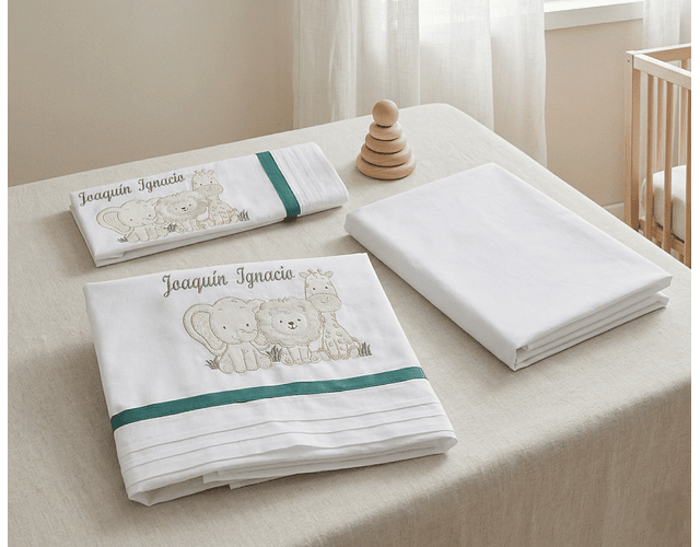 Sábanas  Algodón Bordadas Selva