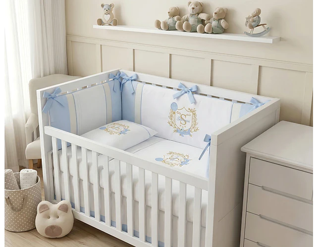 Lencería  para Cuna de Bebé- Escudo