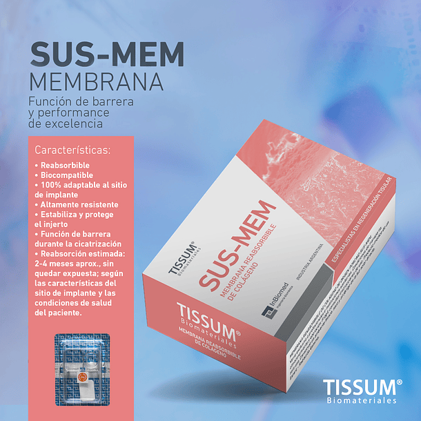 Sus-Mem Membrana reabsorbible de colágeno 1