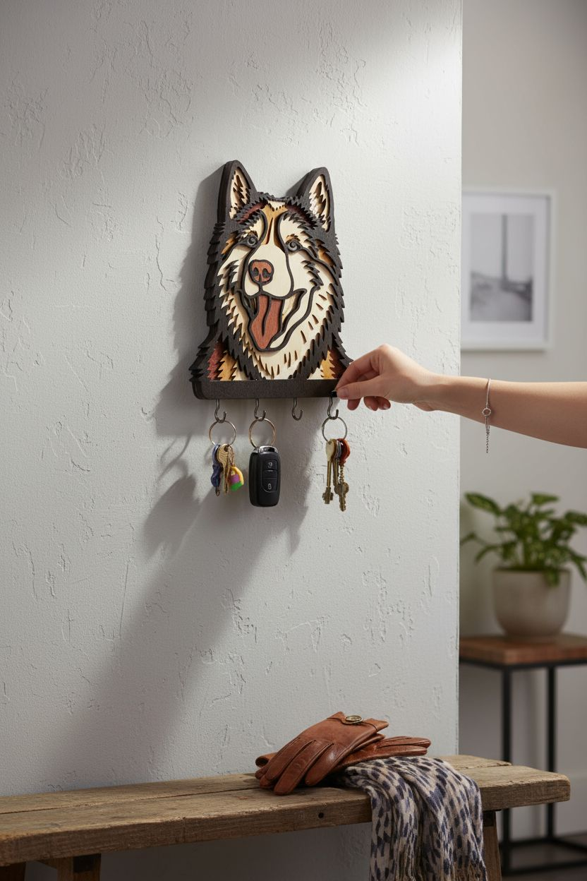 Perchero Husky Siberiano 2