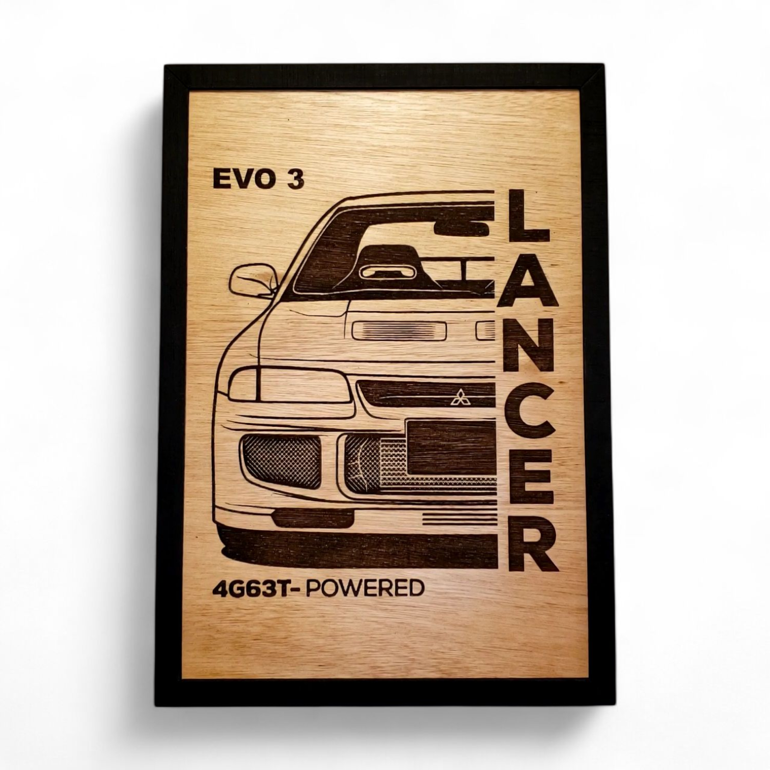 Cuadro Grabado Mitsubishi Lancer Evo 3 (Frente) 1