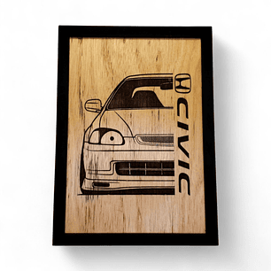 Cuadro Grabado Honda Civic