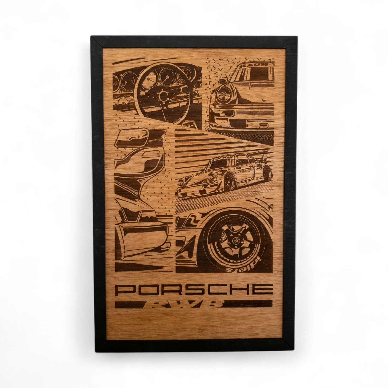 Cuadro Grabado Porsche RWB 1