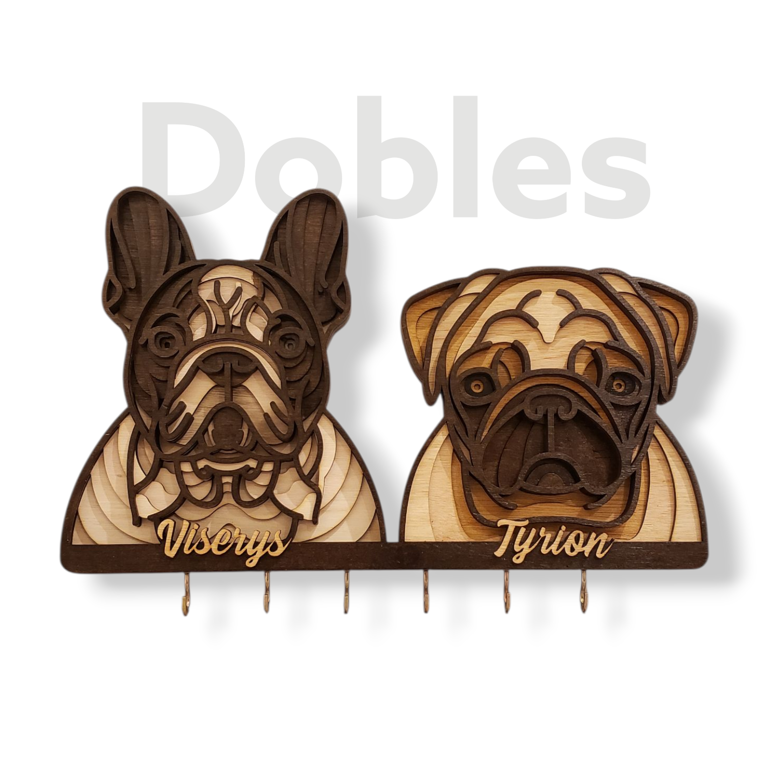 Perchero Perros Personalizado (hasta 5 cabezas) 2