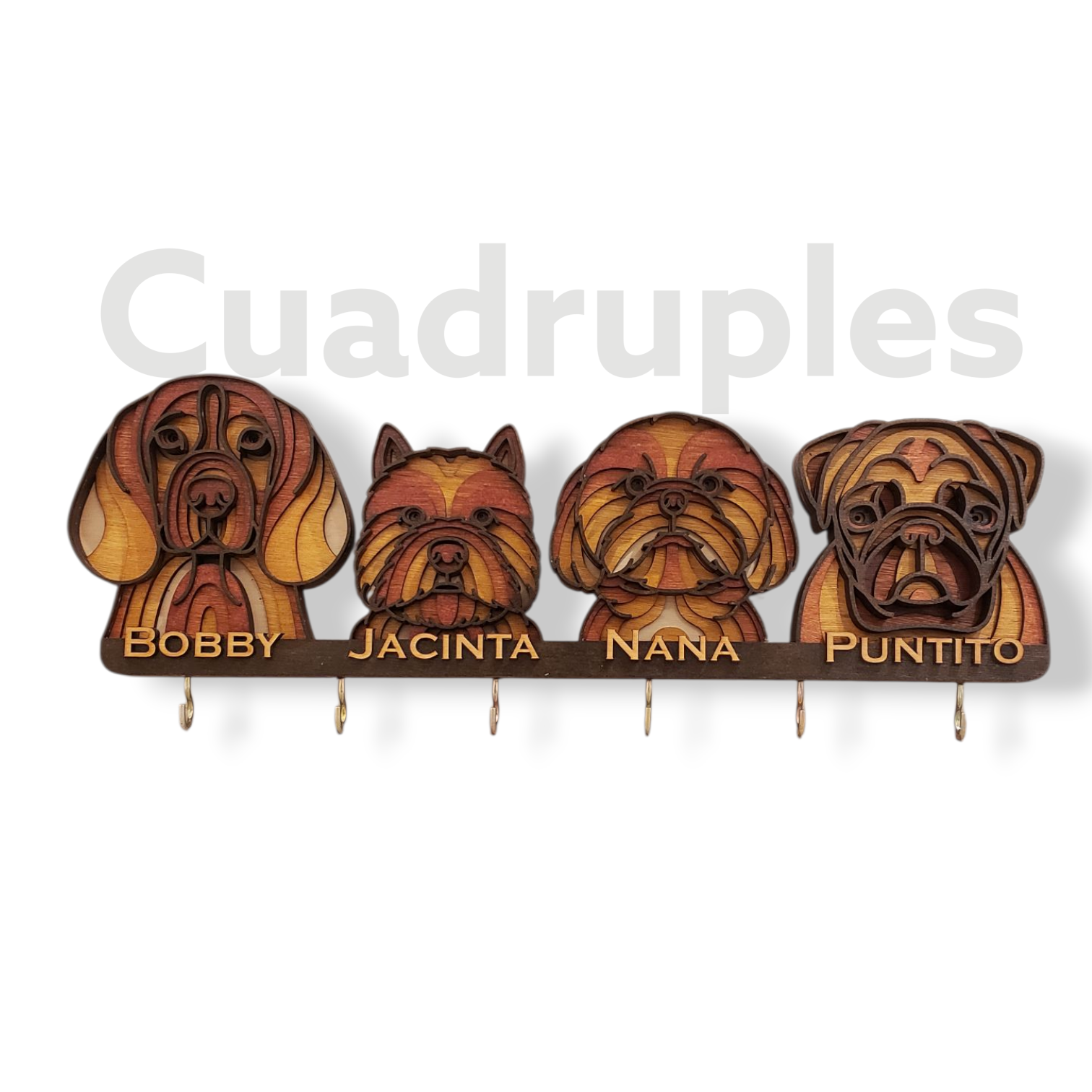 Perchero Perros Personalizado (hasta 5 cabezas) 4