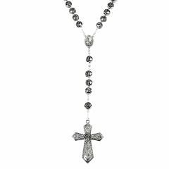 Wall rosary with beads of flower shape