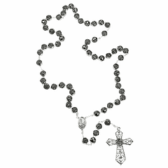 Wall rosary with beads of flower shape