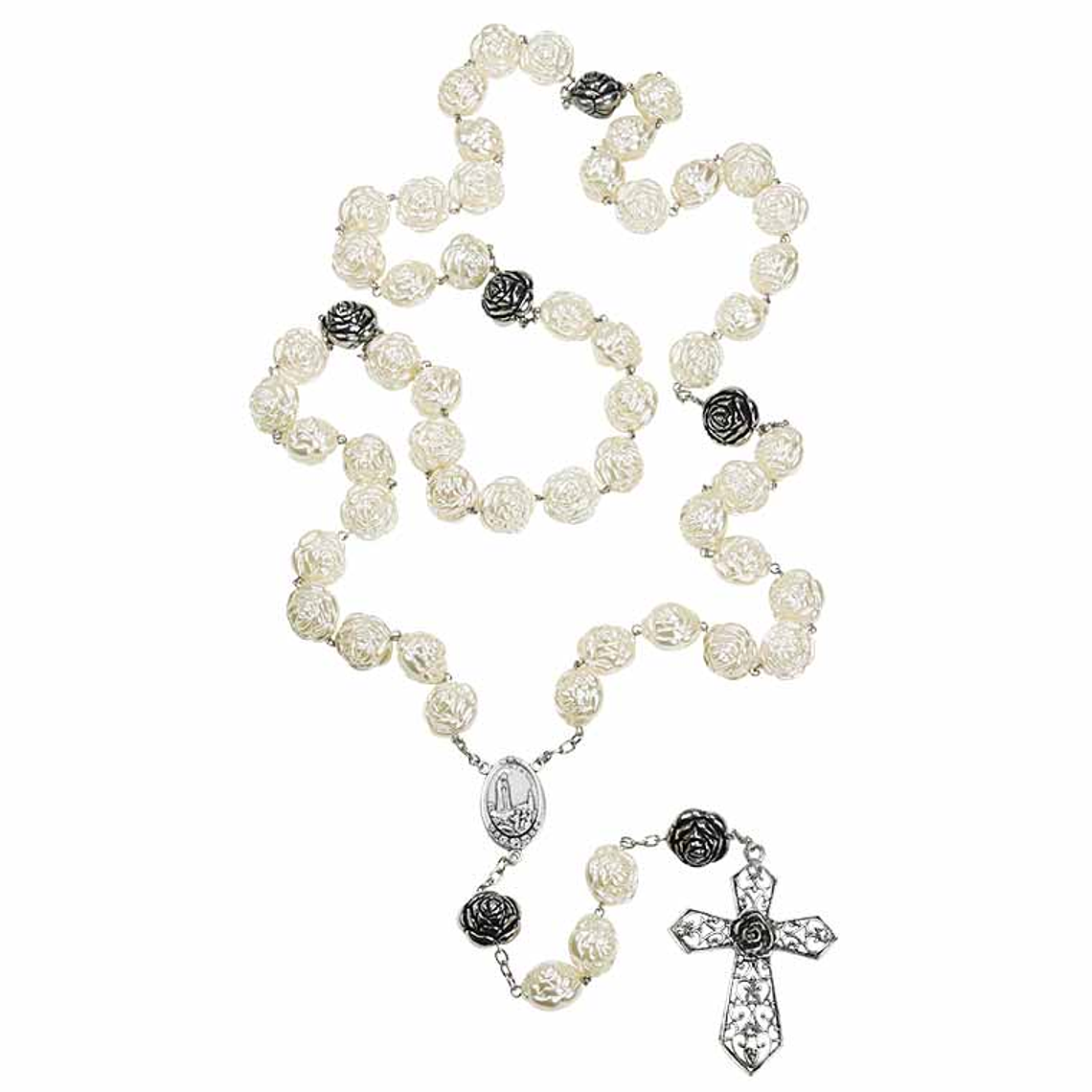 Rosary wall with roses 2