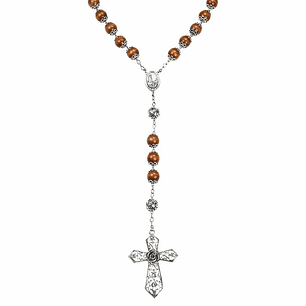 Wooden wall rosary