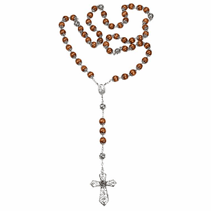 Wooden wall rosary