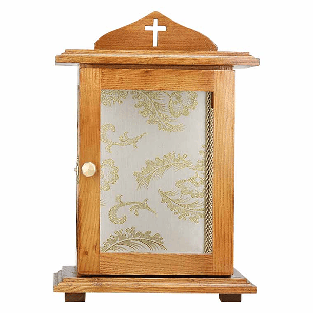 Oratório em madeira com vidro 2