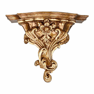 Golden pedestal with roses