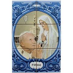 Azulejo Papa Juan Pablo II 6 piezas