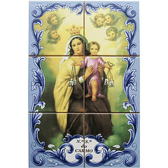 Tile of Our Lady of Mount Carmel 6 pieces