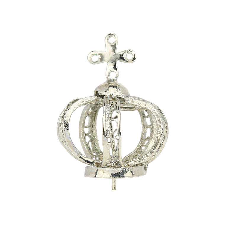 Silver metal crown 3.5 cm 1