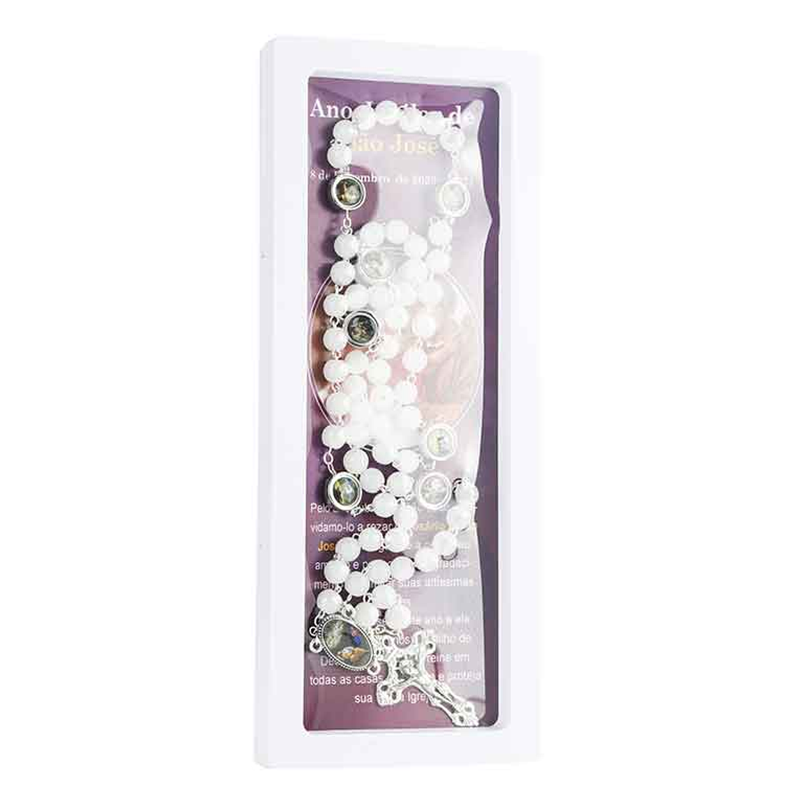 Rosary of Saint Joseph in glass 1