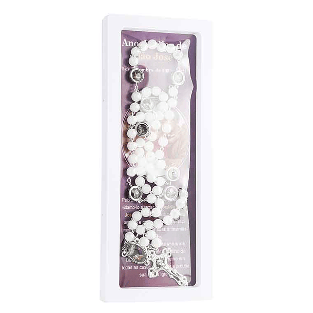 Terço de São José em vidro 1