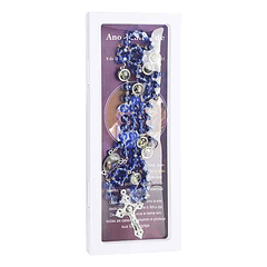 Rosary of Saint Joseph Blue glass