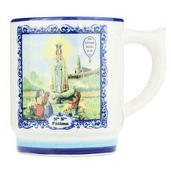 Caneca de Fátima em faiança