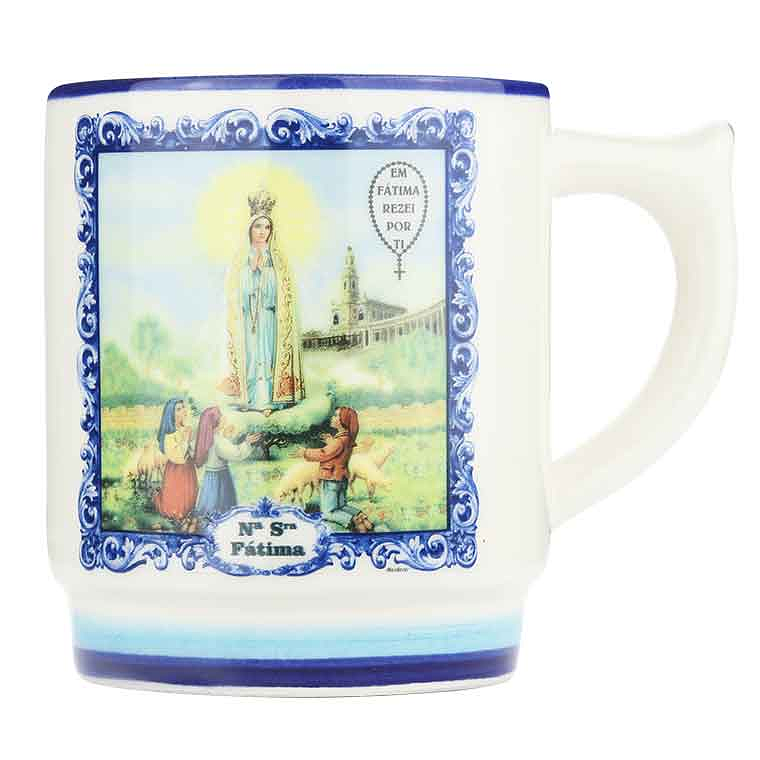 Caneca de Fátima em faiança 1