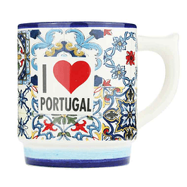 Caneca com azulejo de Portugal