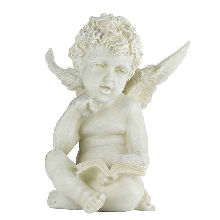 Angel reading outdoors 1