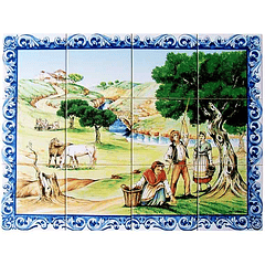 Azulejo Recogida de Aceitunas 12 piezas