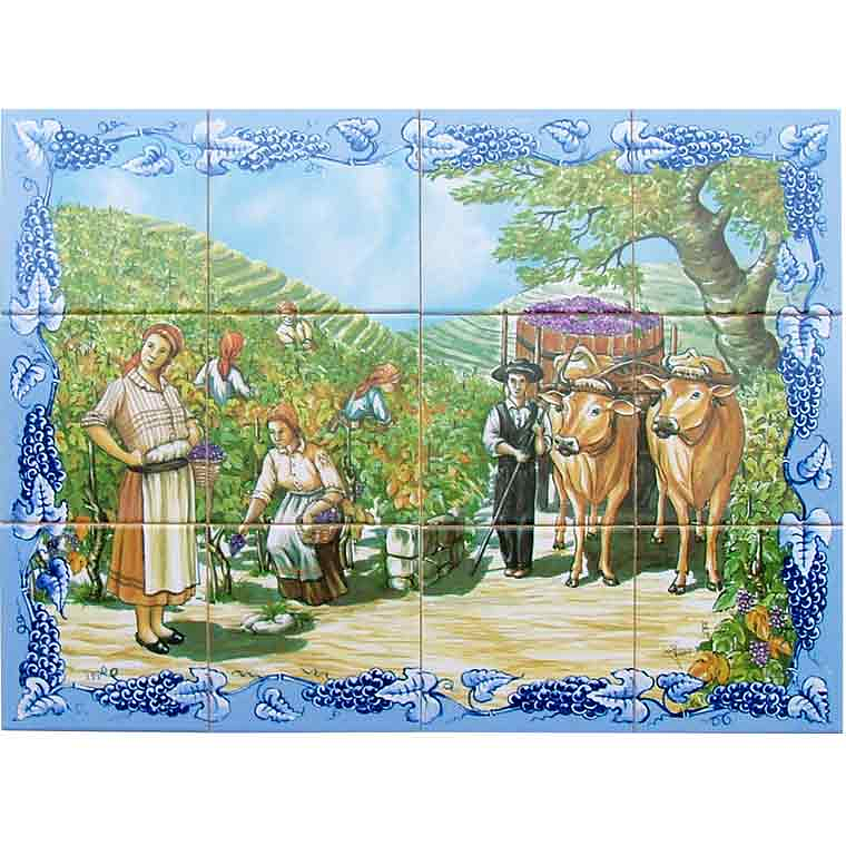 Azulejo a Vindima 12 peças 1