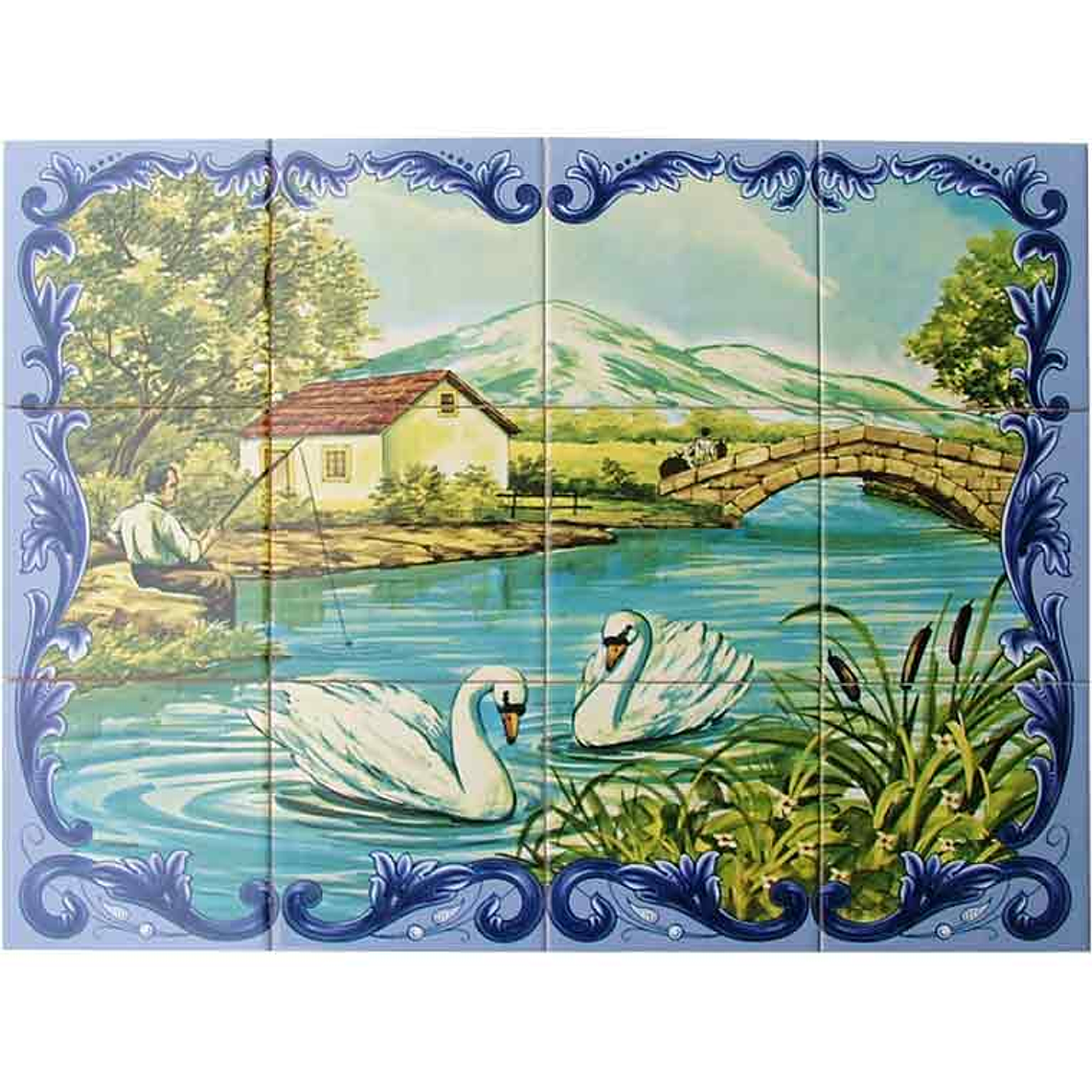 Azulejo cisnes 12 piezas 1