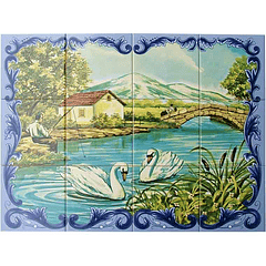 Azulejo Cisnes 12 peças