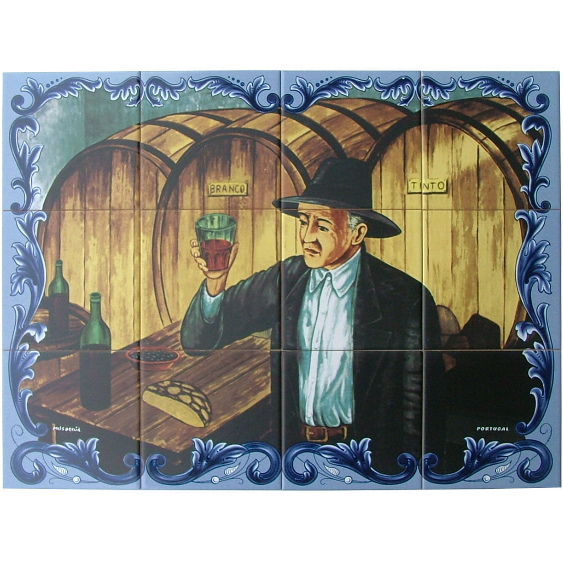 Azulejo Branco e Tinto 12 peças 1