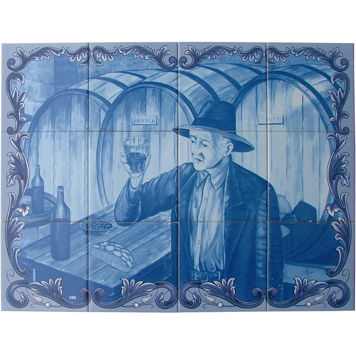 White and Red Tile 12 pieces 1