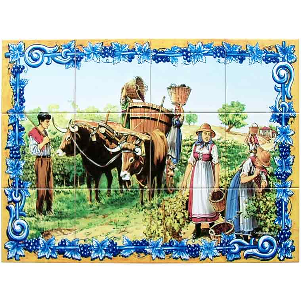 Azulejo a Vindima 12 peças 1